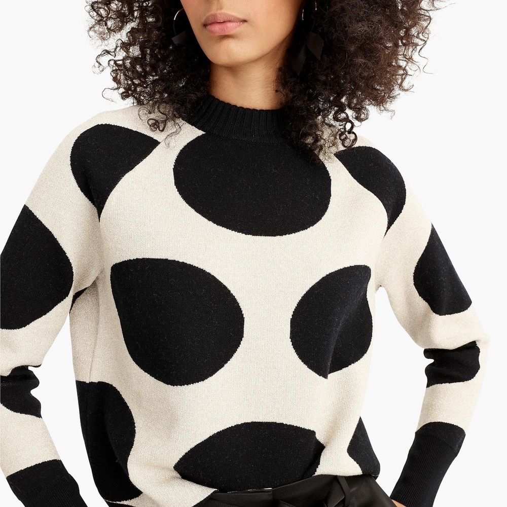 J Crew Collection Jacquard Dot Sweater